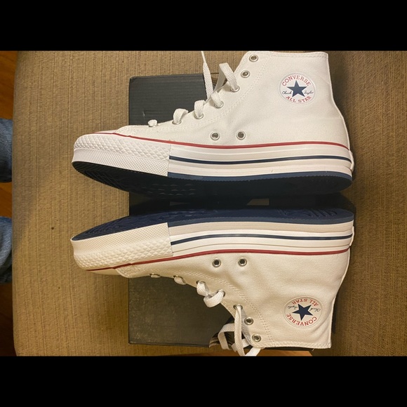 White Eva Lift Converse Hightops - Picture 2 of 5